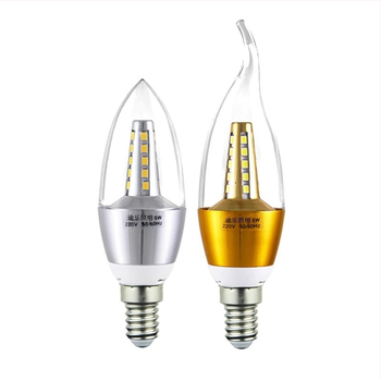 LED свещна крушка с цокъл E14, малък резбов връх, 12W, дизайн pull-tail, кристален полилей, енергоспестяващ източник на светлина