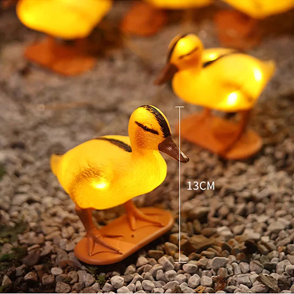 Öt darabos napelemes kültéri LED kacsa lámpa