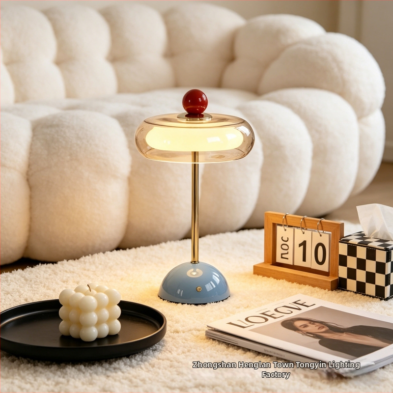 Stolová lampa v štýle masla na nočný stolík do spálne, prémiový ružový vintage dizajn, nabíjateľné ambientné nočné svetlo