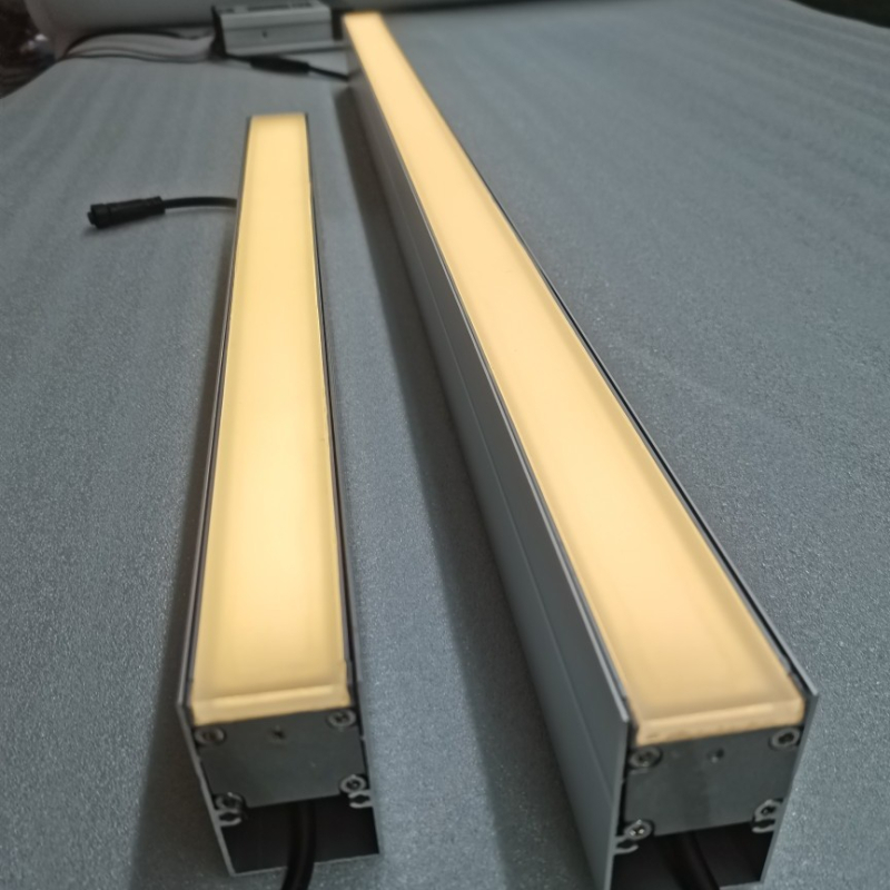 Štvorcové podzemné LED svietidlo, vodeodolné lineárne nástenné svietidlo, 24V DC, 3000K teplá biela