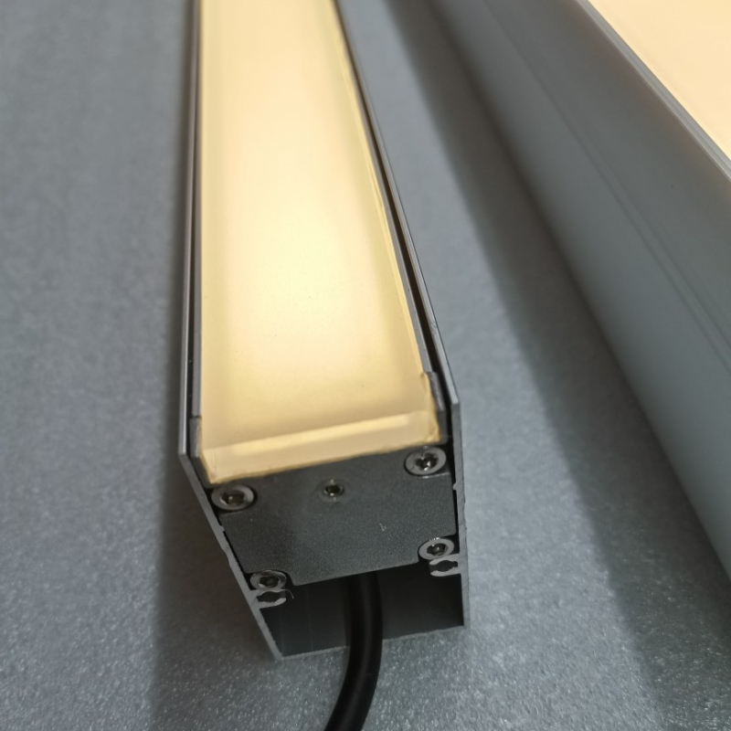 Štvorcové podzemné LED svietidlo, vodeodolné lineárne nástenné svietidlo, 24V DC, 3000K teplá biela