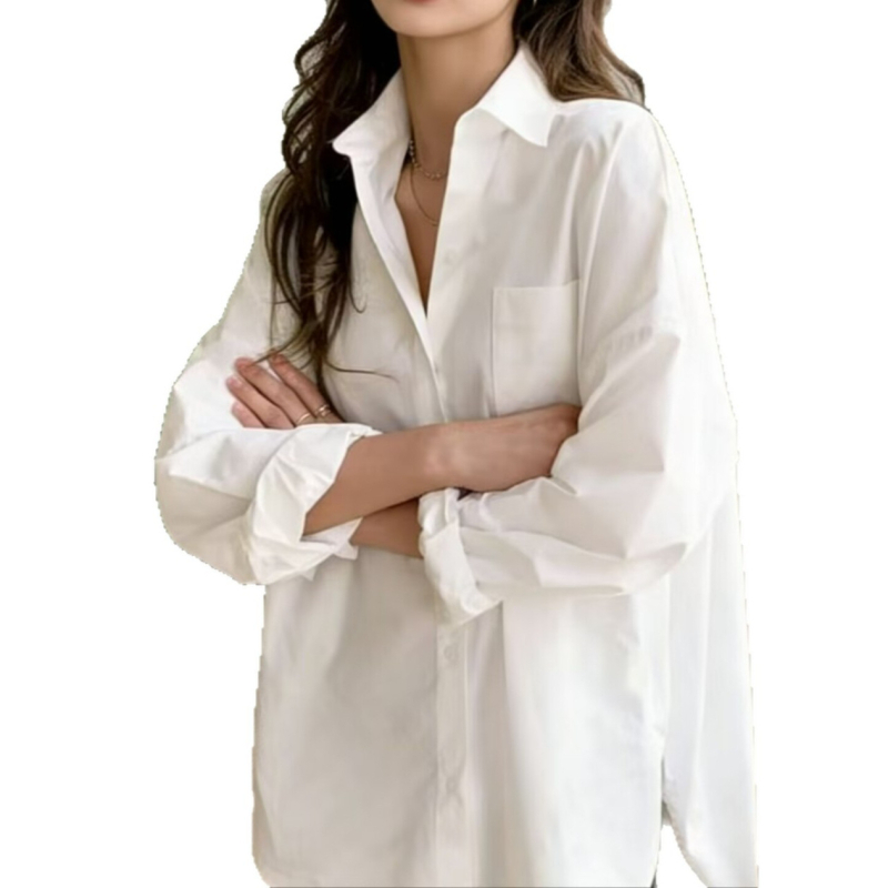 Bluza de femei în stil coreean, croială lejeră, lungime medie, primăvara-vară 2026