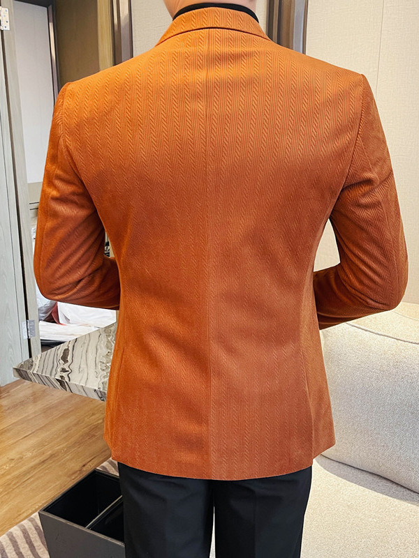 Corduroy férfi téli slim-fit zakó, egyszínű