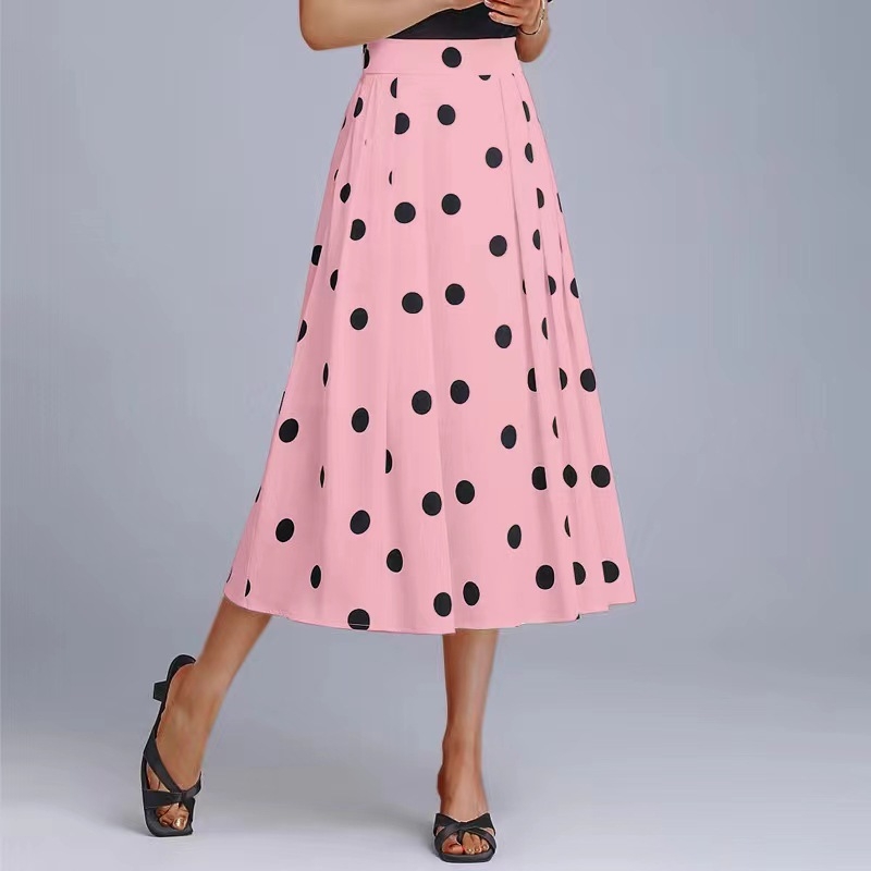 Új 2025 tavaszi elegáns patchwork spandex midi szoknya nőknek, A-vonal