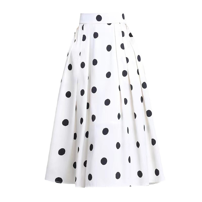 Új 2025 tavaszi elegáns patchwork spandex midi szoknya nőknek, A-vonal