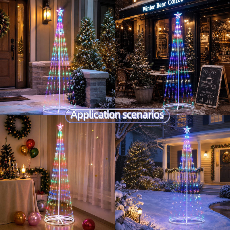 RGB LED kúpos karácsonyfára – alkalmazásos és távirányítós vezérlés, DIY többfunkciós hangulatvilágítás
