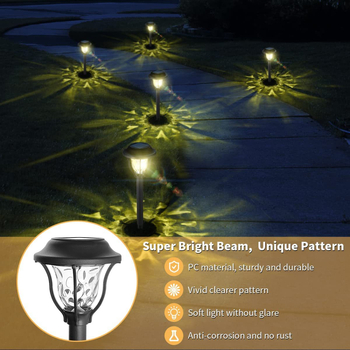 LED napelemes gyeplámpa kültéri tájvilágításhoz, kertre és udvarra, vízálló, dekoratív hangulatvilágítás
