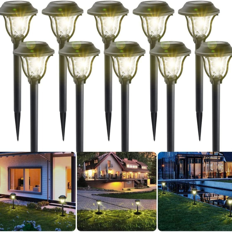 LED napelemes gyeplámpa kültéri tájvilágításhoz, kertre és udvarra, vízálló, dekoratív hangulatvilágítás