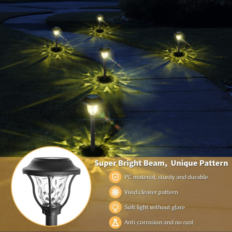 LED napelemes gyeplámpa kültéri tájvilágításhoz, kertre és udvarra, vízálló, dekoratív hangulatvilágítás