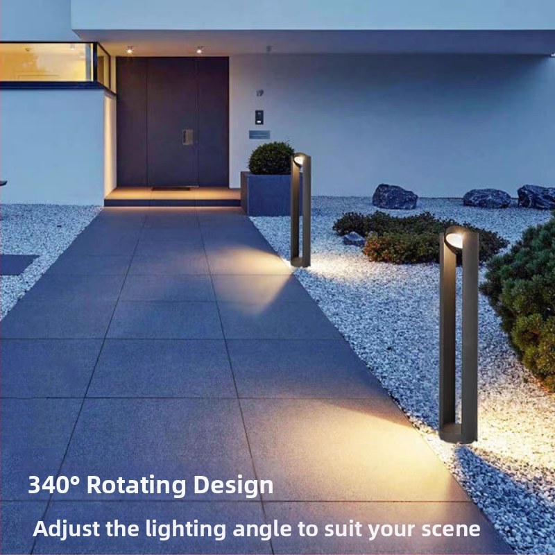 LED kültéri gyeplámpa, vízálló kerti világítás a kerthez, modern tájvilágítás a villa udvarára, egyszerű és forgatható dizájn