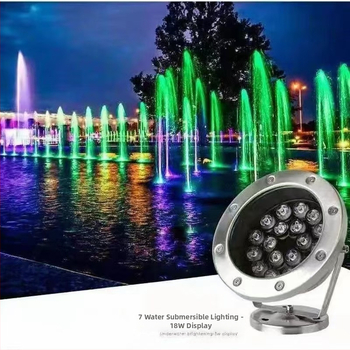 LED подводна светлина от неръждаема стомана за външна употреба, водоустойчива RGB светлина за басейн и езеро, с дистанционно управление