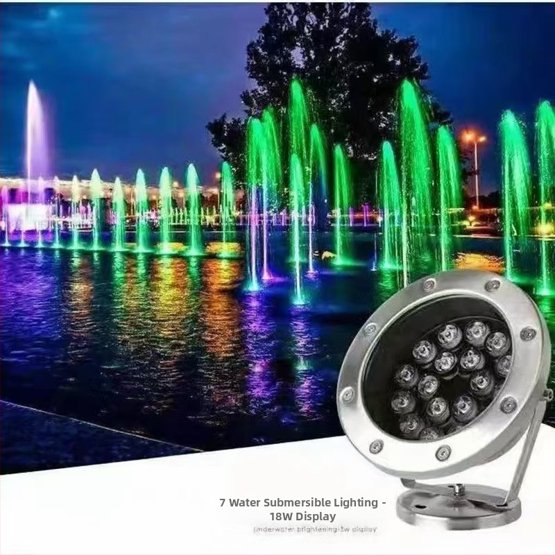 LED podvodné svetlo z nehrdzavejúcej ocele pre vonkajšie použitie, vodotesné RGB osvetlenie meniace farbu pre bazén a jazierko, diaľkovo ovládané reflektorové svetlo do fontány