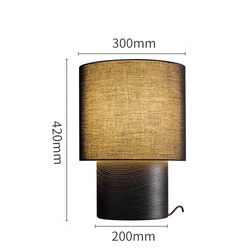 Stolová lampa z masívneho dreva s bambusovým drevom – moderná minimalistická, štýl wabi-sabi, do obývačky a na čítanie pri posteli HX50051