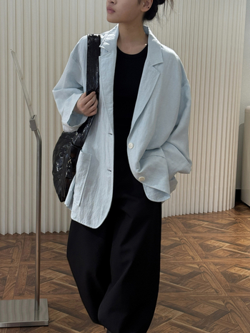 Női Tencel-Lin blazer UV-védelem, laza szabás, karcsú sziluett