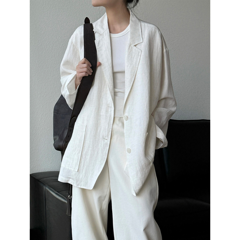 Női Tencel-Lin blazer UV-védelem, laza szabás, karcsú sziluett