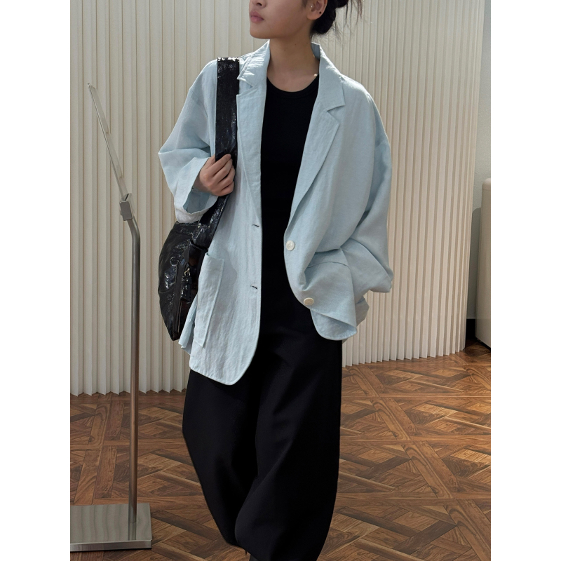 Női Tencel-Lin blazer UV-védelem, laza szabás, karcsú sziluett