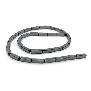 Fekete gallstone téglalap alakú laza gyöngyök DIY ékszerekhez, 1–4 mm