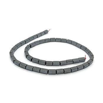 Fekete gallstone téglalap alakú laza gyöngyök DIY ékszerekhez, 1–4 mm