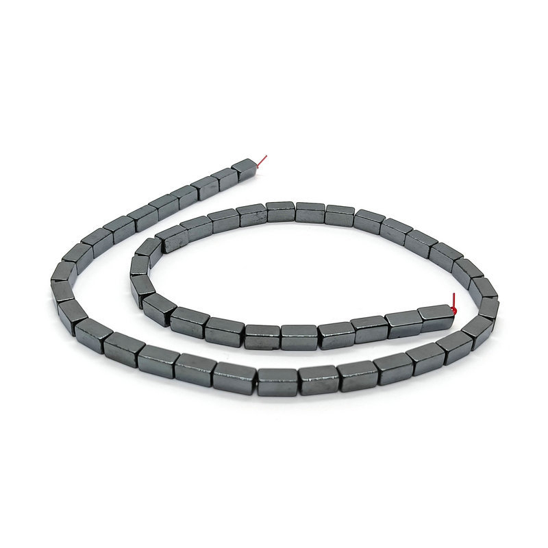 Fekete gallstone téglalap alakú laza gyöngyök DIY ékszerekhez, 1–4 mm