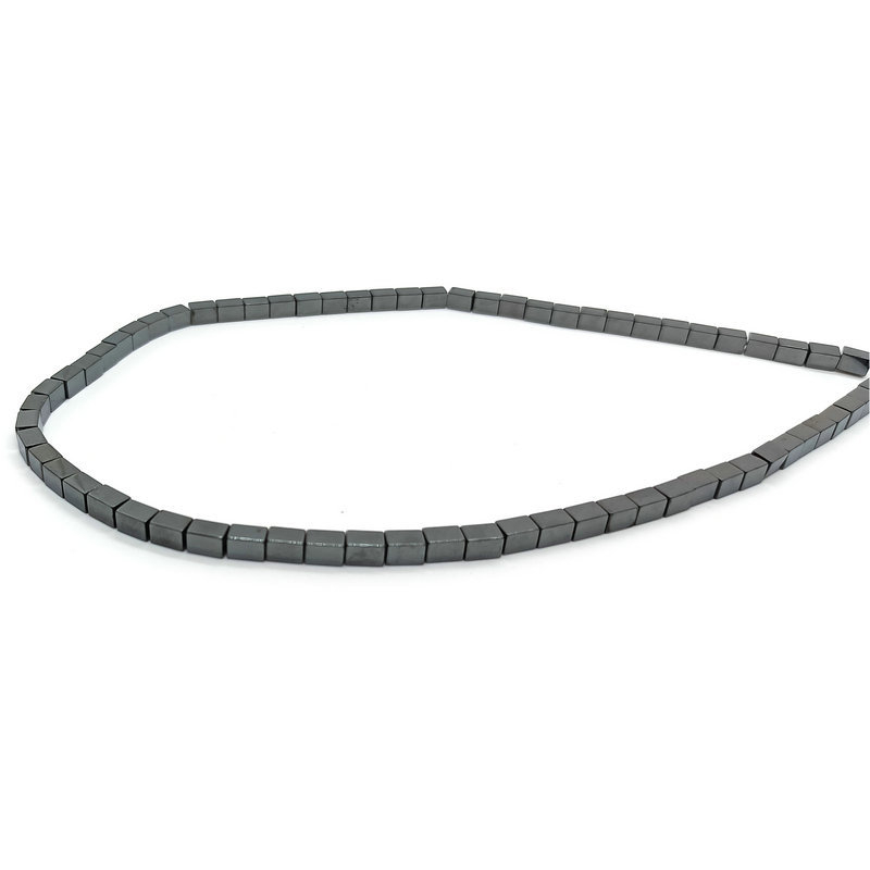 Fekete gallstone téglalap alakú laza gyöngyök DIY ékszerekhez, 1–4 mm