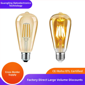ST58 LED лампа с филаментни нишки, 2200K, ретро декоративна крушка Edison