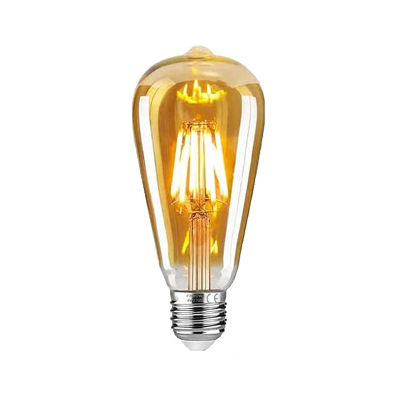 ST58 LED лампа с филаментни нишки, 2200K, ретро декоративна крушка Edison