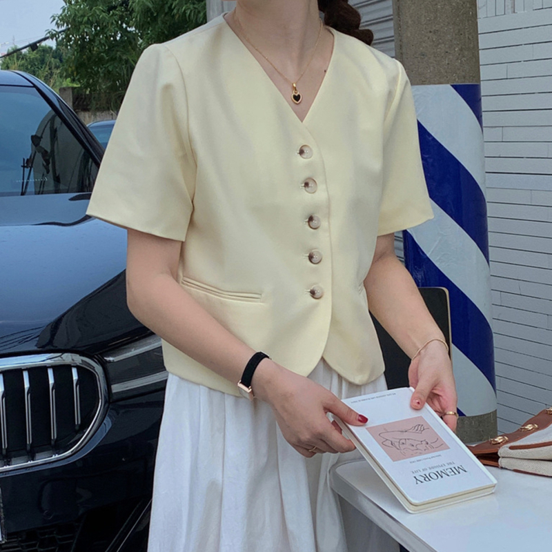 2026 tavasz Koreai V-nyakú rövid zakó nőknek, elegáns Chanel-stílusú felső FS-389