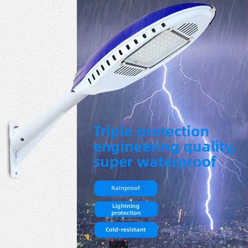 LED pouličné osvetlenie, 40W, vonkajšie, vodotesné, solárne, integrovaný stĺp