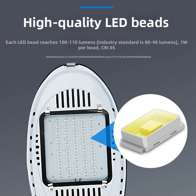 LED pouličné osvetlenie, 40W, vonkajšie, vodotesné, solárne, integrovaný stĺp