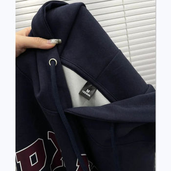Női koreai street style kapucnis pulóver, fleece béléssel, oversized lazán szabott
