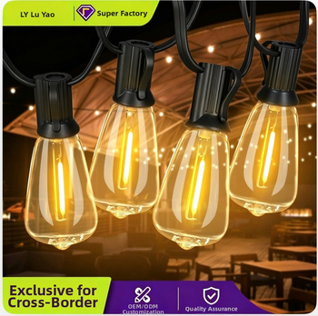 ST38 LED λαμπερές αλυσίδες φώτων – εξωτερικές, αδιαβροχες από πλαστικό, πολύχρωμες για κήπο, κάμπινγκ και διακοσμήσεις γάμου και εορτών