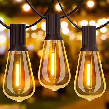 ST38 LED λαμπερές αλυσίδες φώτων – εξωτερικές, αδιαβροχες από πλαστικό, πολύχρωμες για κήπο, κάμπινγκ και διακοσμήσεις γάμου και εορτών