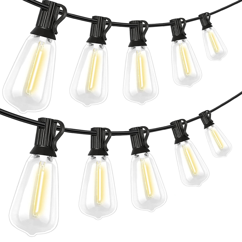 ST38 LED λαμπερές αλυσίδες φώτων – εξωτερικές, αδιαβροχες από πλαστικό, πολύχρωμες για κήπο, κάμπινγκ και διακοσμήσεις γάμου και εορτών