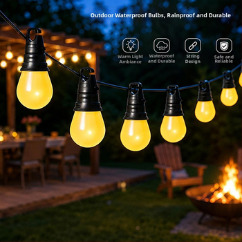S14 LED φώτα σε σειρά με έλεγχο Bluetooth, εξωτερικός κήπος, διχρωματικού φωτισμού ατμόσφαιρας