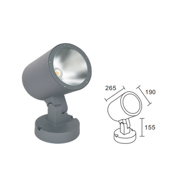LED kültéri reflektor-projektor, alumínium ház, IP65