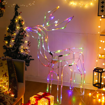LED ringó fejű szarvas, cső alakú, 80 cm, összecsukható karácsonyi kertdekoráció