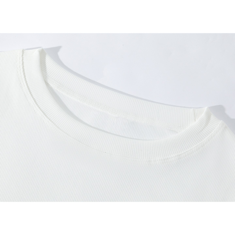Fehér női rövid ujjú T-shirt, nyár 2026, 3D virágos mintázat, prémium karcsúsított crop top