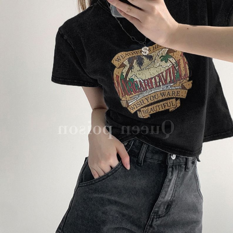 Női rövid ujjú póló amerikai retro stílusban, karcsúsított fazon, BM stílus