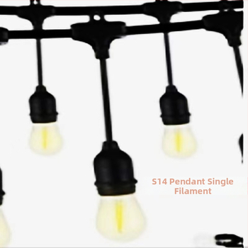 LED φανάρια σε σειρά με λαμπτήρα S14, κρεμαστό εξωτερικό, αδιάβροχο, με βάση E27, για κάμπινγκ και αυλή