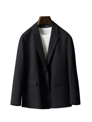 Ανδρικό σακάκι κοστουμιού slim-fit, μονόραχο με δύο κουμπιά, μονόχρωμο, μακριά μανίκια, κανονικό μήκος, χωρίς σιδέρωμα, πολυεστερική μίξη, κατά suitable για όλες τις εποχές