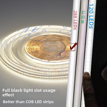 24V COB LED szalag, dimmelhető, öntapadós hátoldallal