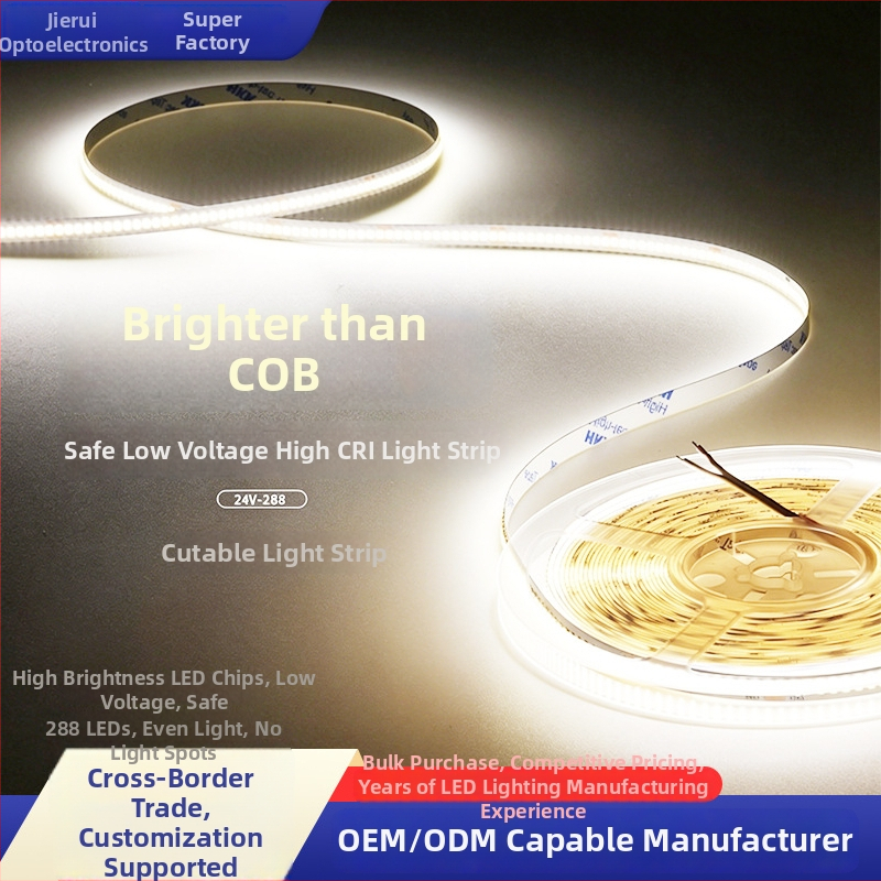 24V COB LED szalag, dimmelhető, öntapadós hátoldallal