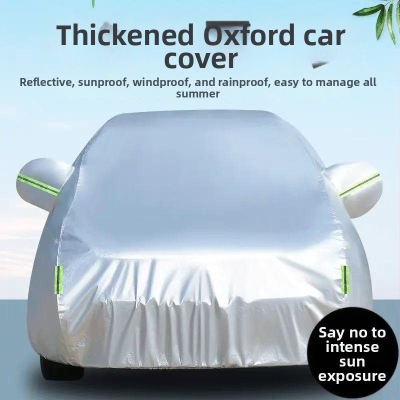 Oxfordská plachta na auto pre špecifické modely, odolná voči slnku aj dažďu, tepelná izolácia, zosilnená, celoročná plachta so slnečnou clonou