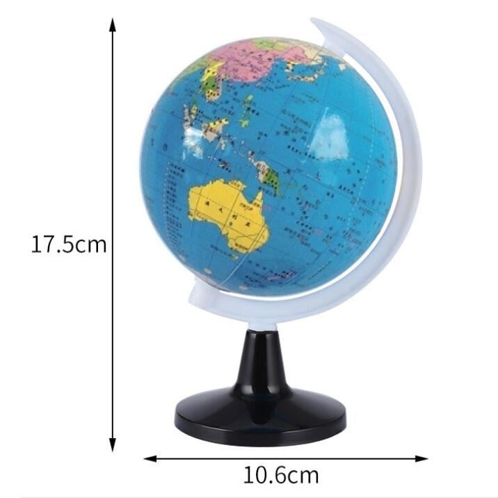 Chunhui 10,6 cm επιτραπέζιος παγκόσμιος χάρτης με βάση από χαρτί-πλαστικό, πολιτικές περιφέρειες με χειροποίητα αυτοκόλλητα