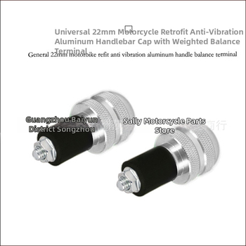 22mm antivibračná zátka na riadidlá motocykla s vyvažovacou koncovkou pre Honda, Kawasaki, Suzuki, Yamaha