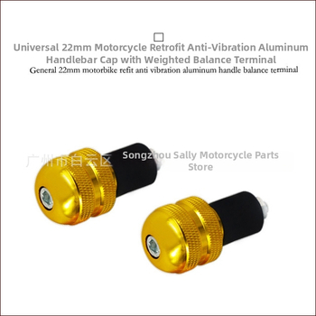 22mm antivibračná zátka na riadidlá motocykla s vyvažovacou koncovkou pre Honda, Kawasaki, Suzuki, Yamaha