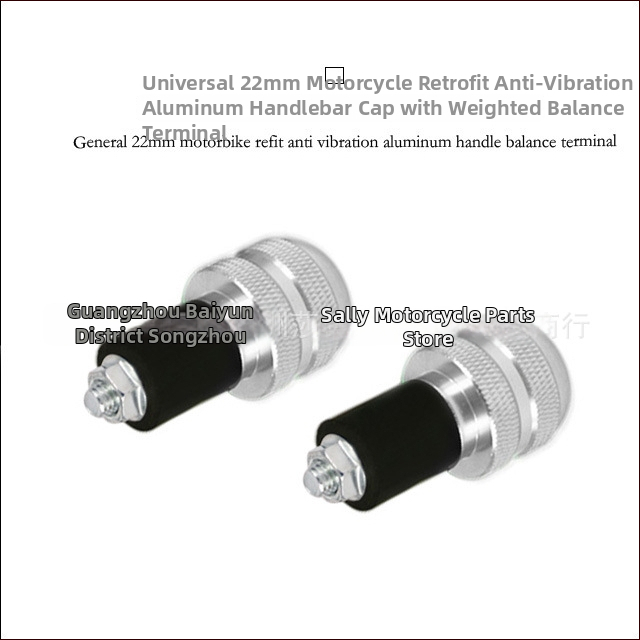 22mm antivibračná zátka na riadidlá motocykla s vyvažovacou koncovkou pre Honda, Kawasaki, Suzuki, Yamaha