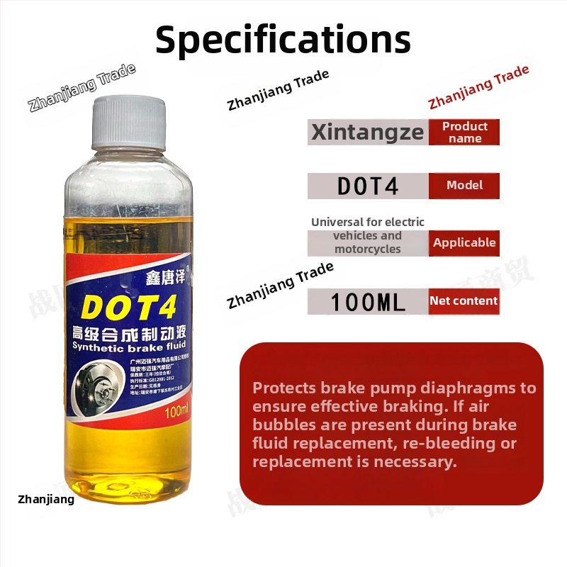 Brzdová kvapalina DOT4 pre elektrické vozidlá, 100 ml