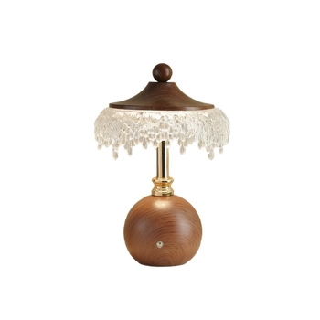 Stolová lampa vo francúzskom štýle s americkým retro nočným svietidlom z masívneho dreva do spálne a obývačky, prémiová dekoratívna lampa s nabíjateľnou ochranou očí
