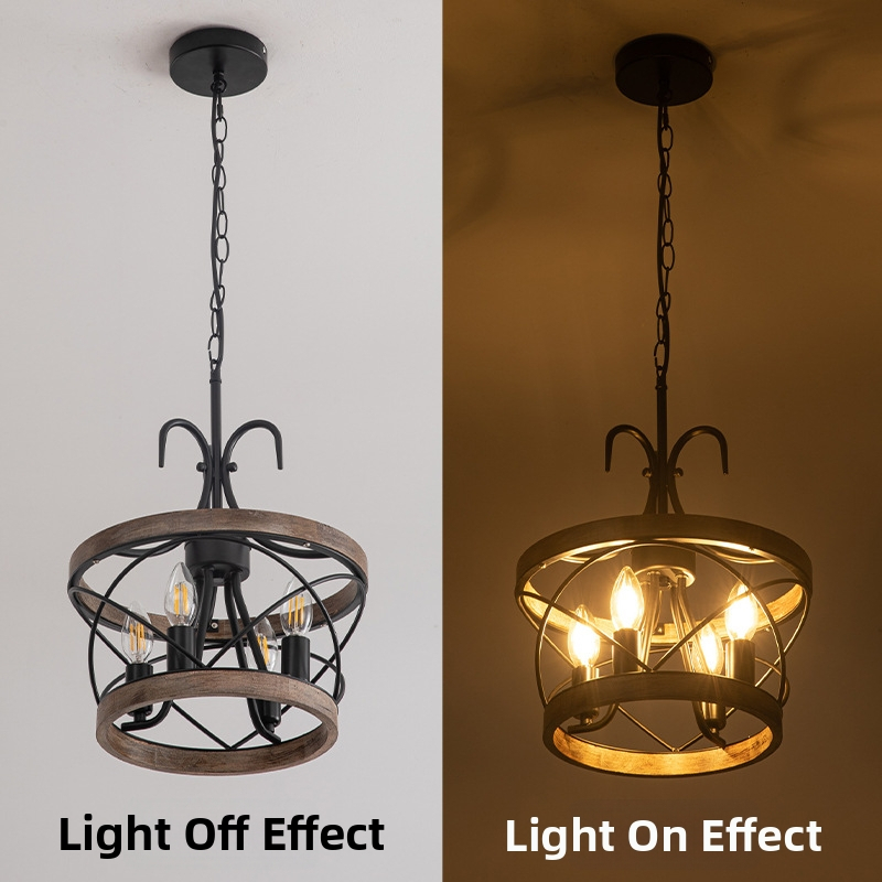 Americký viachlavý LED luster so sviečkami do jedálne, obývačky alebo spálne